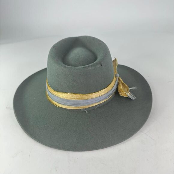 Ewamay Braxton Handmade wool hats Size 55 Womes Flat Brim Western Cowgirl Hat main image 6